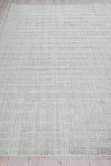 Exquisite Rugs Robin Stripe Handloomed Bamboo Silk and New Zealand Wool 5624 Light Silver 12' x 15' Area Rug