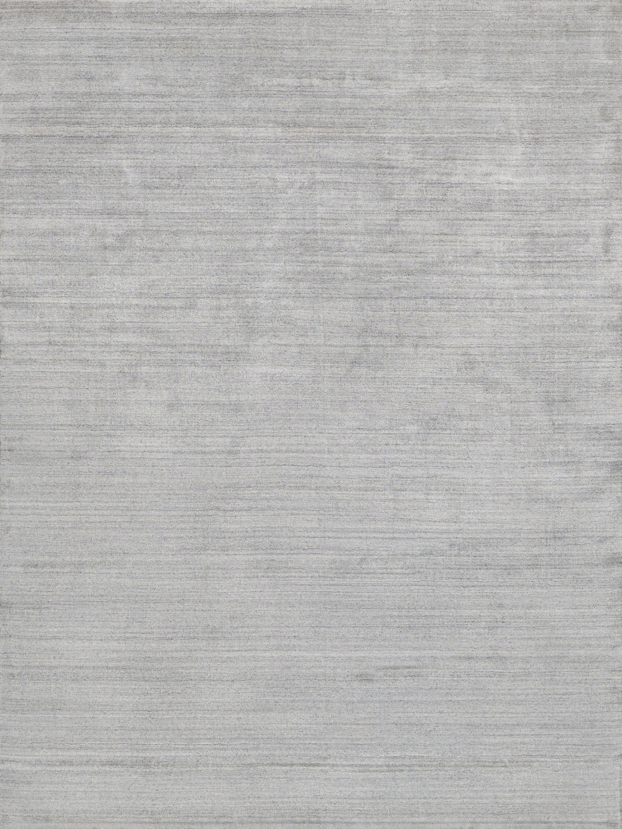 Exquisite Sanctuary Handloomed Bamboo Silk and New Zealand Wool Light Silver Area Rug 8.0'X10.0' Rug