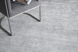 Exquisite Rugs Sanctuary Handloomed Bamboo Silk and New Zealand Wool 5623 Light Silver 8' x 10' Area Rug