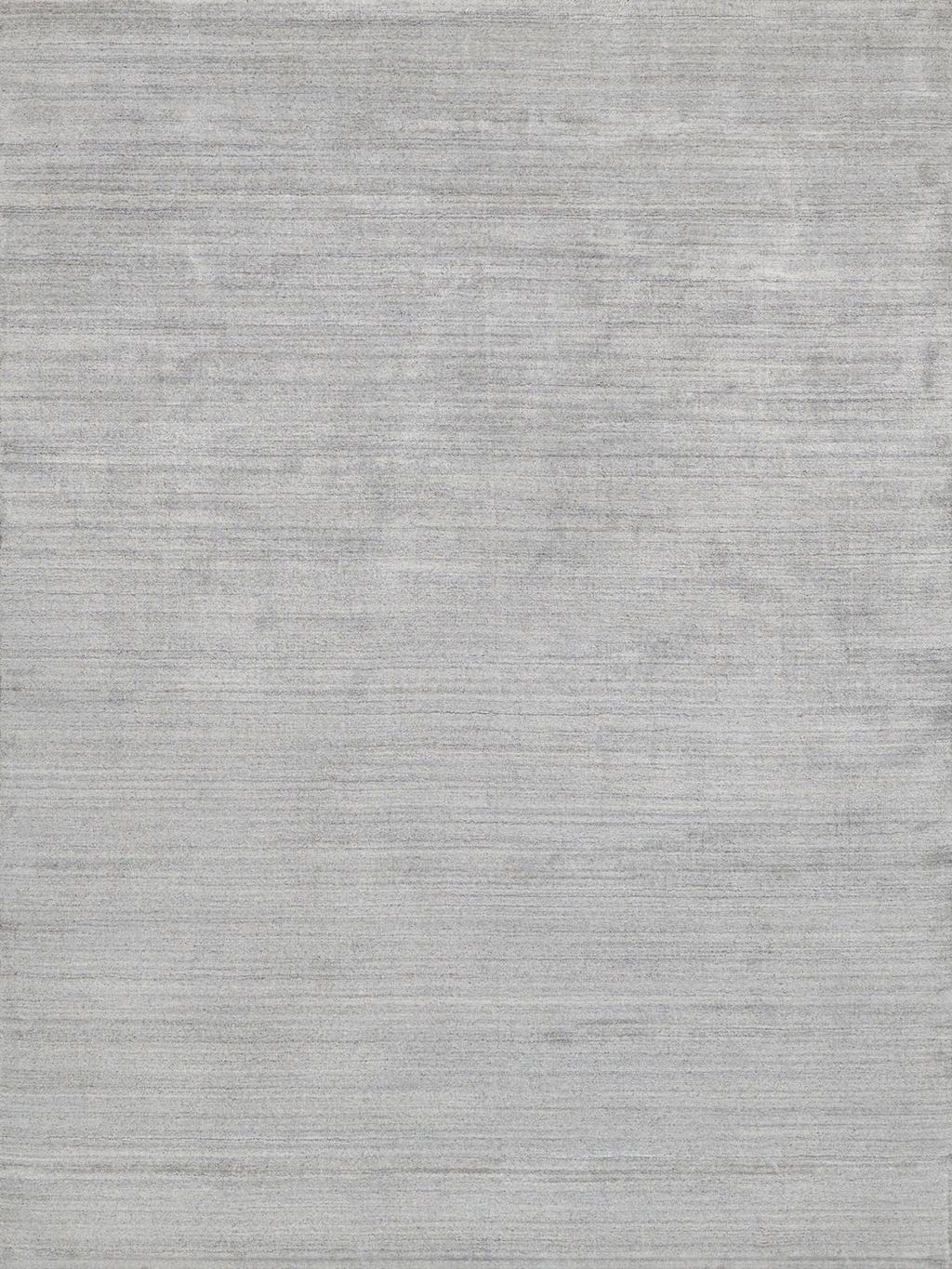 Exquisite Rugs Sanctuary Handloomed Bamboo Silk and New Zealand Wool 5623 Light Silver 8' x 10' Area Rug