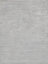 Exquisite Rugs Sanctuary Handloomed Bamboo Silk and New Zealand Wool 5623 Light Silver 8' x 10' Area Rug