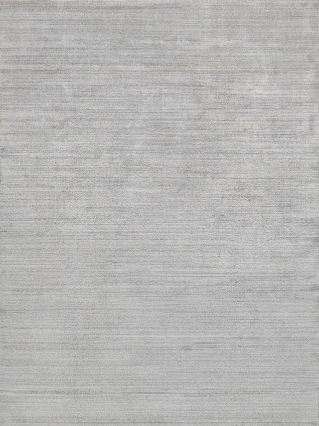 Exquisite Rugs Sanctuary Handloomed Bamboo Silk and New Zealand Wool 5623 Light Silver 8' x 10' Area Rug