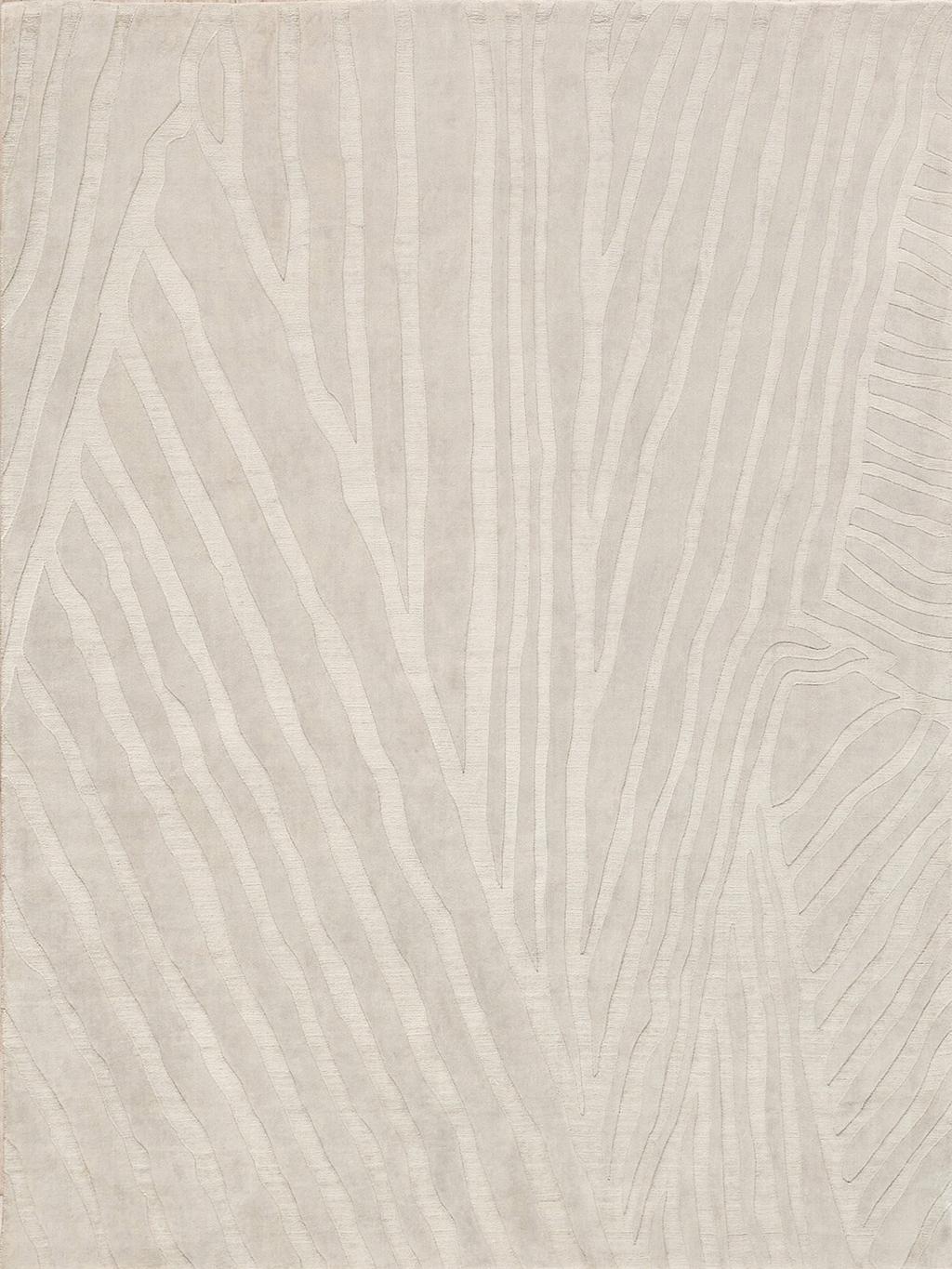 Exquisite Rugs Tempo Handloomed New Zealand Wool 6189 Light Silver 10' x 14' Area Rug