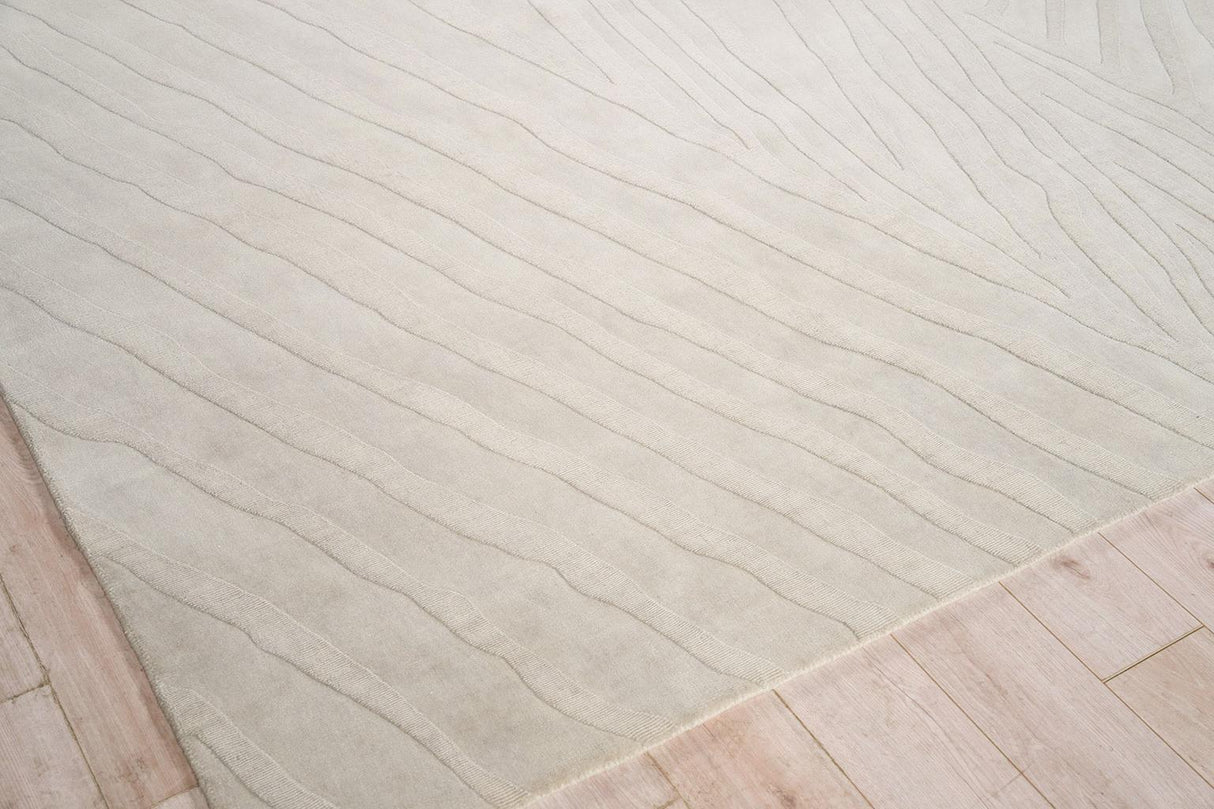 Exquisite Rugs Tempo Handloomed New Zealand Wool 6189 Light Silver 8' x 10' Area Rug