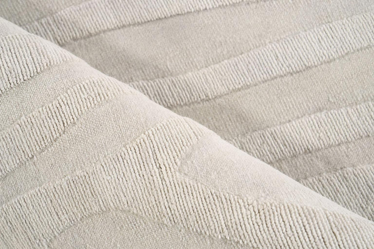 Exquisite Rugs Tempo Handloomed New Zealand Wool 6189 Light Silver 8' x 10' Area Rug