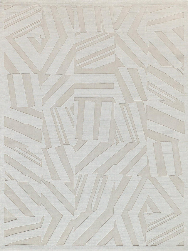 Exquisite Rugs Tempo Handloomed New Zealand Wool 6193 Light Beige 10' x 14' Area Rug