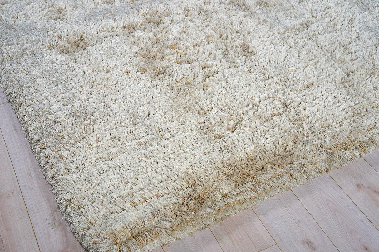 Exquisite Rugs Sumo Shag Hand Loomed Polyester/Microfiber 5343 Beige 5' x 8' Area Rug