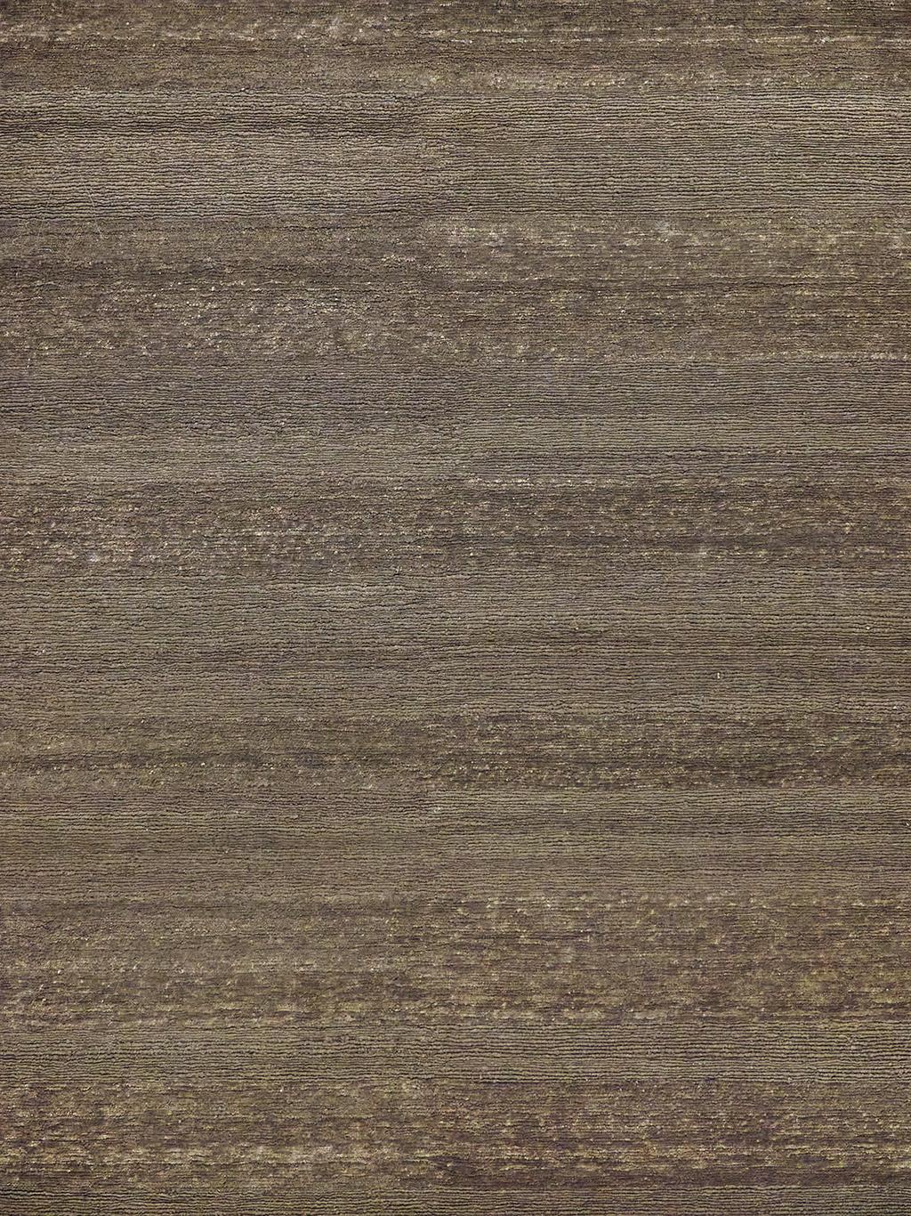 Exquisite Merino Wool Hand Knotted Brown Area Rug 8.0'X10.0' Rug