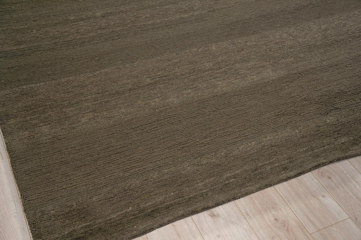 Exquisite Rugs Merino Wool Hand Knotted 4807 Brown 8' x 10' Area Rug