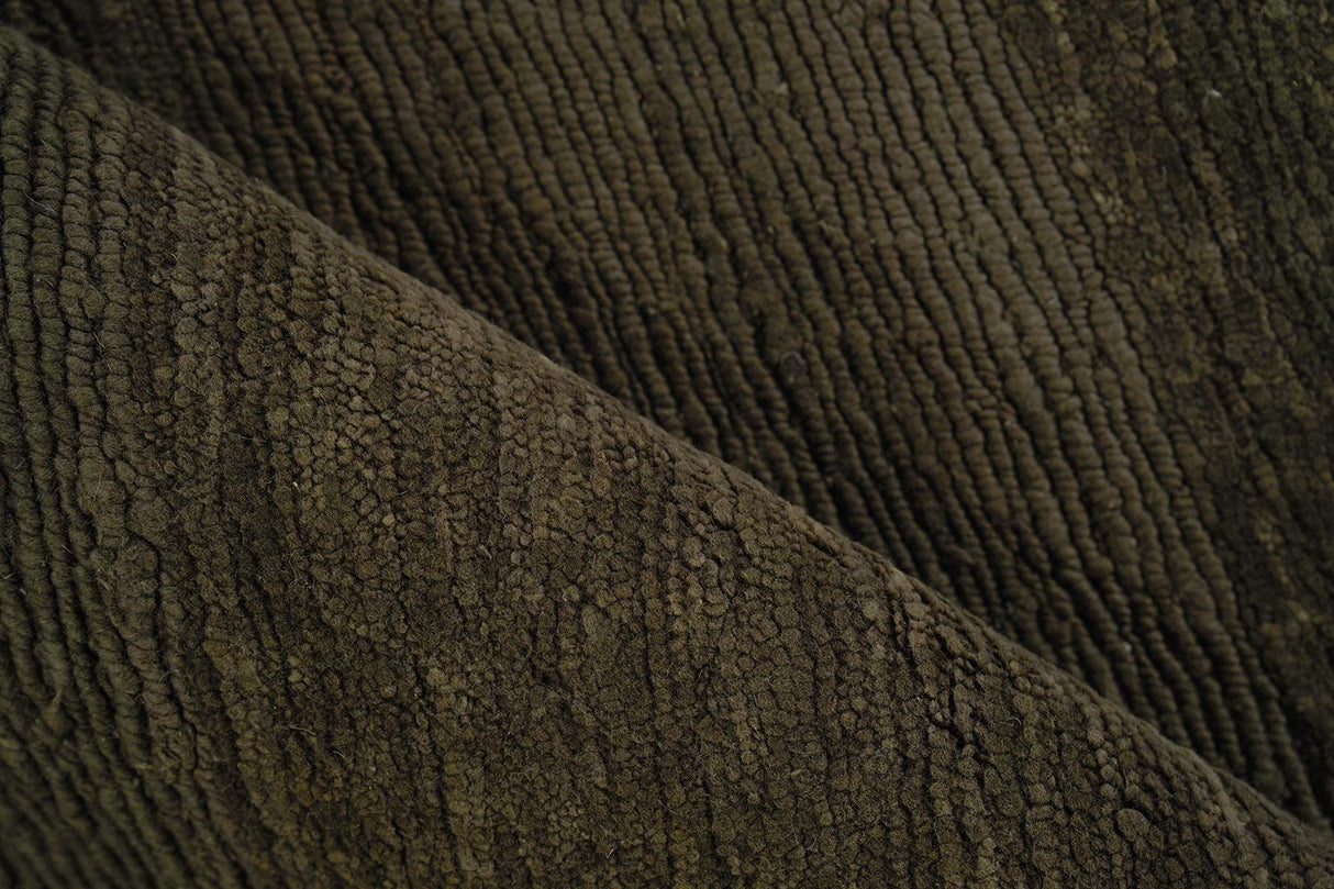 Exquisite Rugs Merino Wool Hand Knotted 4807 Brown 9' x 12' Area Rug