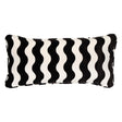 Schumacher Black 24" x 12" The Wave Pillow