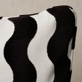 Schumacher Black 24" x 12" The Wave Pillow
