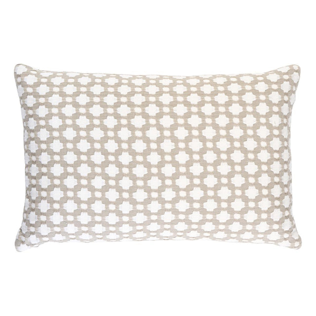 Schumacher Stone/White 18" x 12" Betwixt Pillow