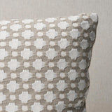 Schumacher Stone/White 18" x 12" Betwixt Pillow