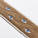 Schumacher Blue & Gold Mind'S Eye Beaded Tape