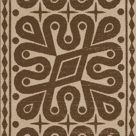 Schumacher Borneo Grasscloth Brown Wallpaper