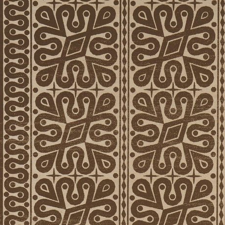 Schumacher Borneo Grasscloth Brown Wallpaper