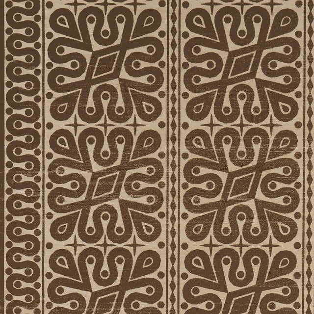 Schumacher Borneo Grasscloth Brown Wallpaper