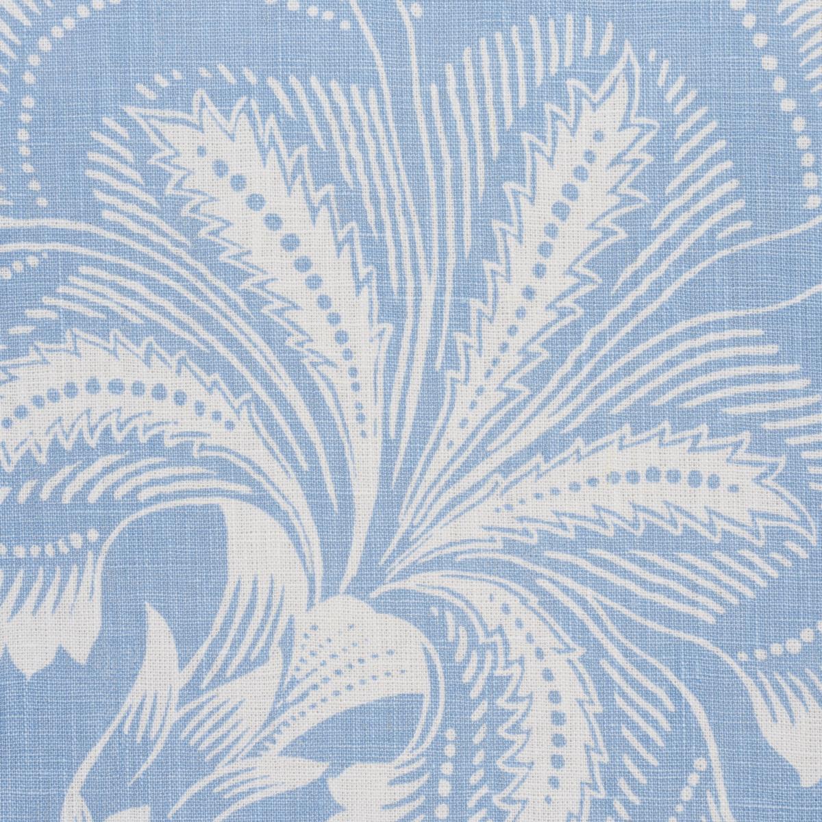 Schumacher Hothouse Flowers Silhouette Bliss Blue Fabric