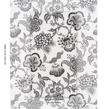 Schumacher Hothouse Flowers Silhouette Black & White Fabric