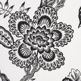 Schumacher Hothouse Flowers Silhouette Black & White Fabric