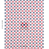 Schumacher Chequer Hand Block Print Red/Navy Fabric