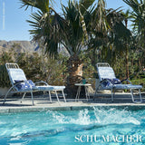 Schumacher Palisades Palm Indoor/Outdoor Indigo Fabric