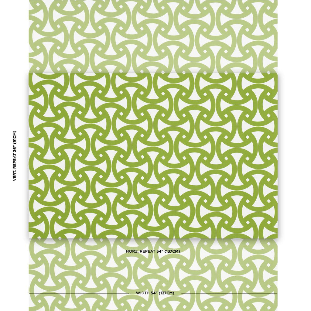Schumacher Santorini Print Indoor/Outdoor Fern Fabric