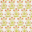 Schumacher Mughal Hand Block Print Peach Sap Green Fabric