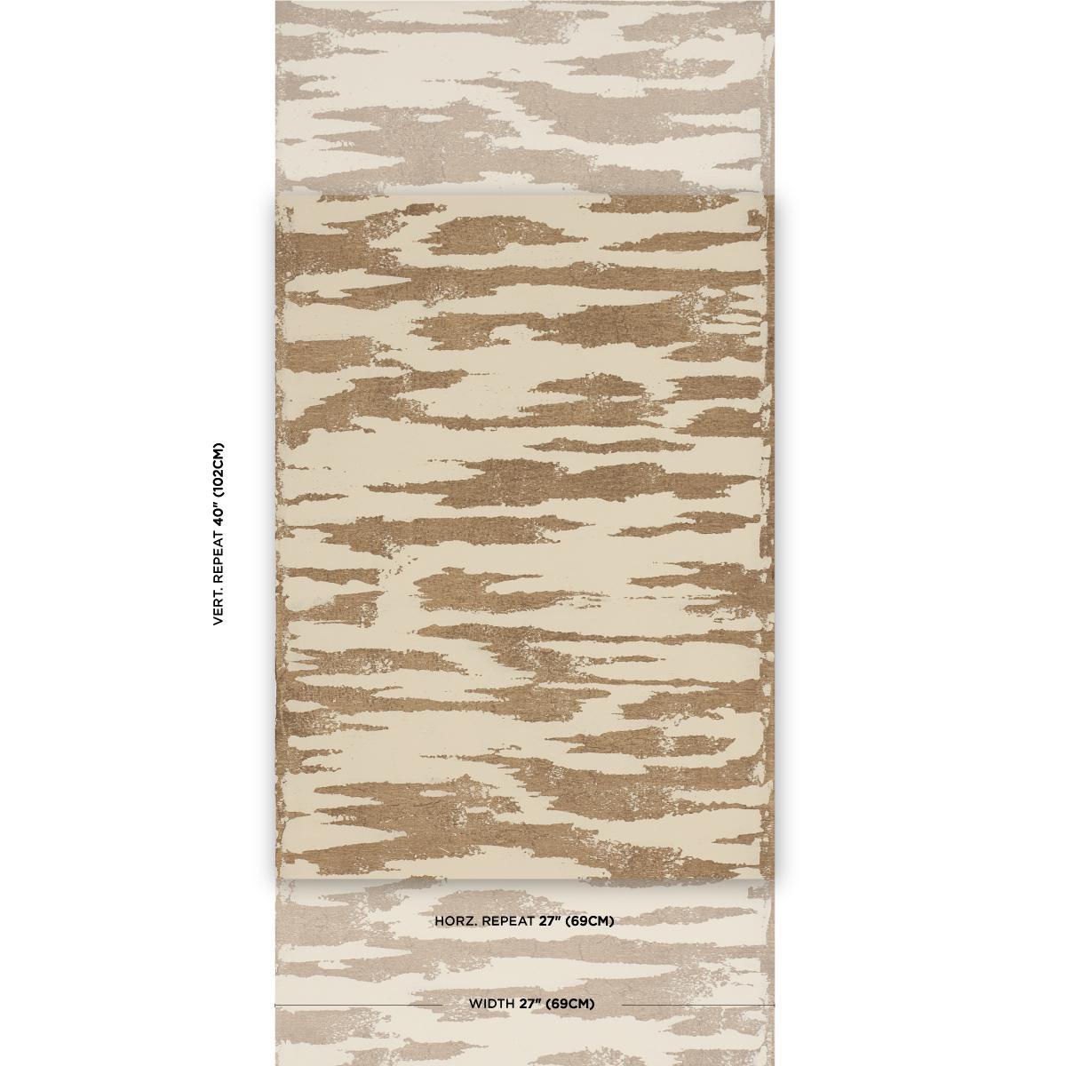 Schumacher Plastered Manuscript Birch Wallpaper