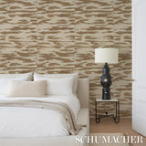 Schumacher Plastered Manuscript Birch Wallpaper