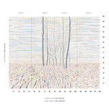 Schumacher Acanthus Forest Panel Set Cool Multi Wallpaper