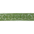 Schumacher Squared Away Trellis Tape Green Trim