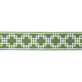 Schumacher Squared Away Trellis Tape Green Trim