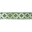 Schumacher Squared Away Trellis Tape Green Trim