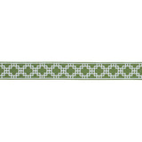 Schumacher Squared Away Trellis Tape Green Trim