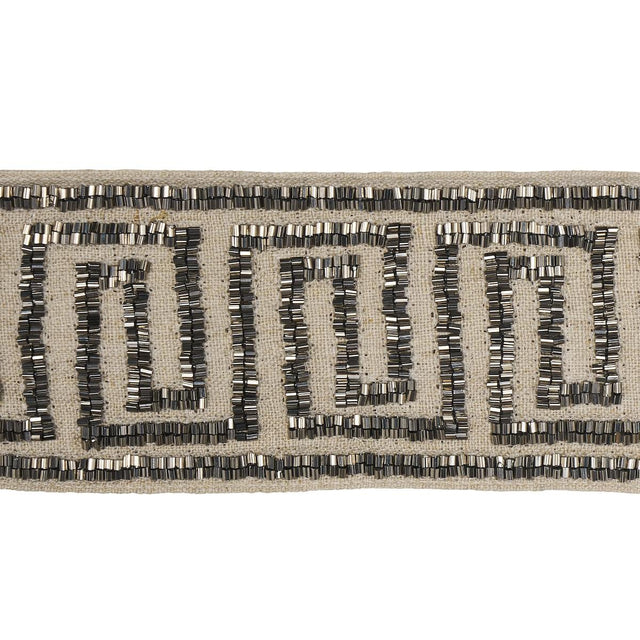 Schumacher Mercury On Natural Delphi Beaded Tape