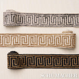 Schumacher Delphi Beaded Tape Mercury On Natural Trim