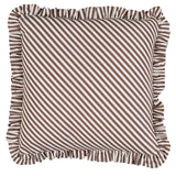 Schumacher Brown 18" x 18" Brigitte Stripe Pillow