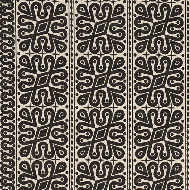 Schumacher Borneo Silk Black Fabric