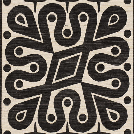 Schumacher Borneo Silk Black Fabric