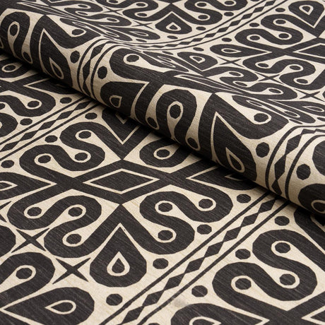 Schumacher Borneo Silk Black Fabric