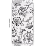Schumacher Hothouse Flowers Silhouette Black And White Wallpaper