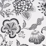 Schumacher Hothouse Flowers Silhouette Black And White Wallpaper