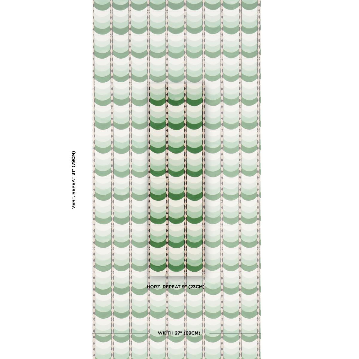 Schumacher Sintra Green Wallpaper