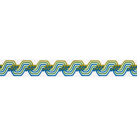 Schumacher Peacock The Twist Embroidered Tape