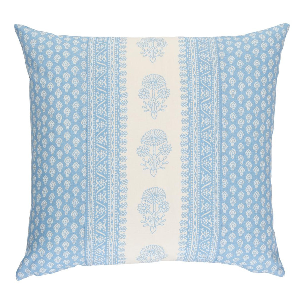Schumacher Hyacinth I/O China Blue 20" x 20" Pillow