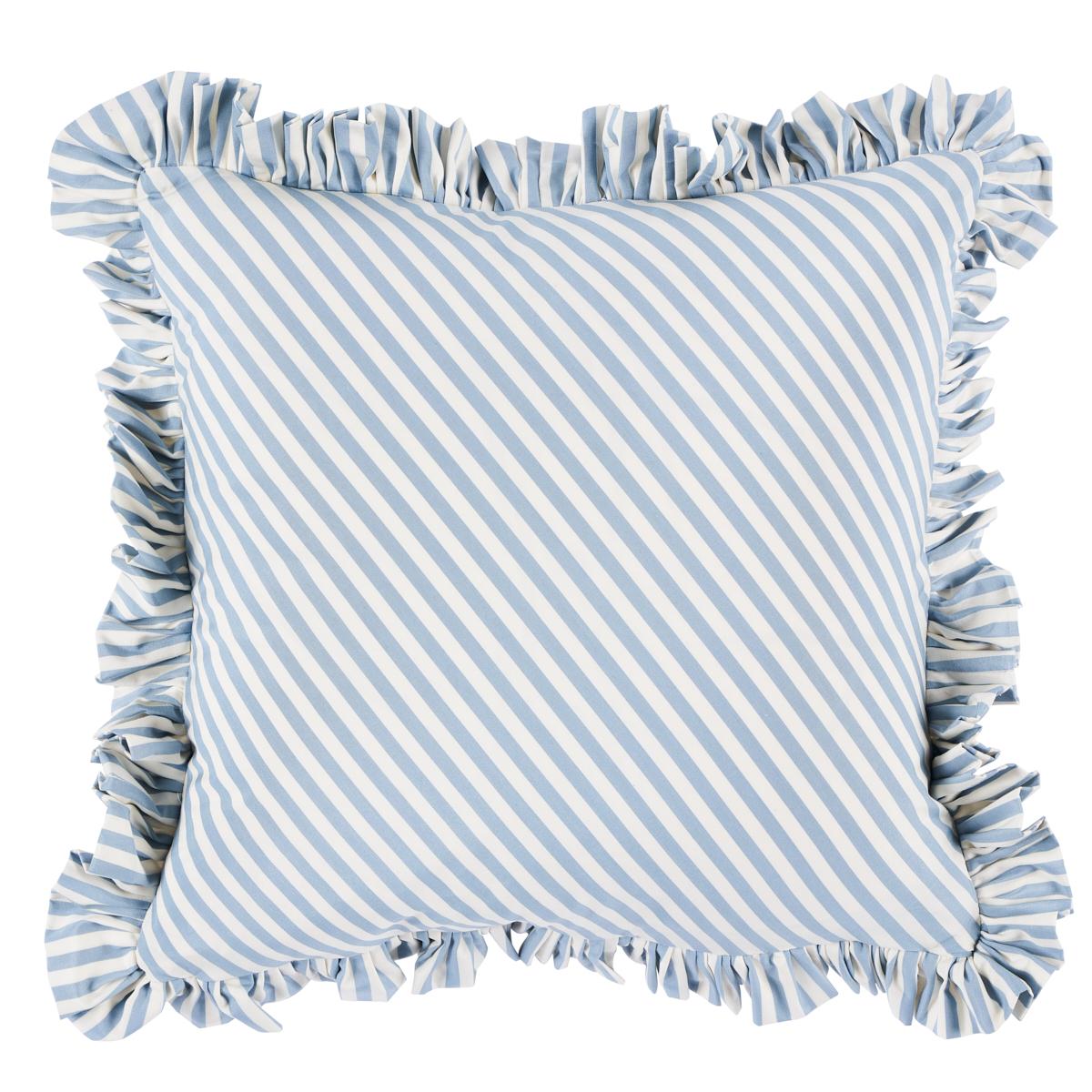Schumacher Sky 20" x 20" Brigitte Stripe Pillow