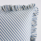 Schumacher Brigitte Stripe Sky 20" x 20" Pillow