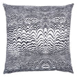 Schumacher Black 22" x 22" Ink Wave Print I/O Pillow